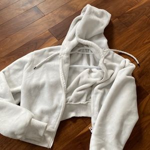White soft hoodie small